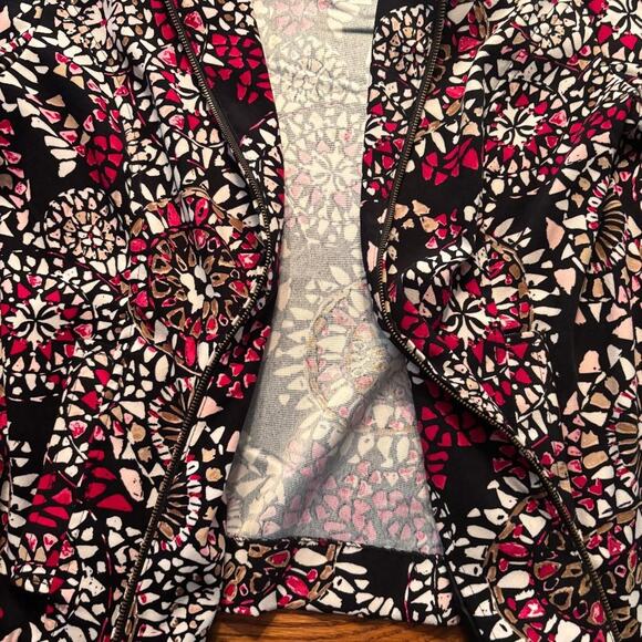 Christopher & Banks Women's Full Zip Jacket Size L Pockets Geometric Boho - Picture 7 of 10